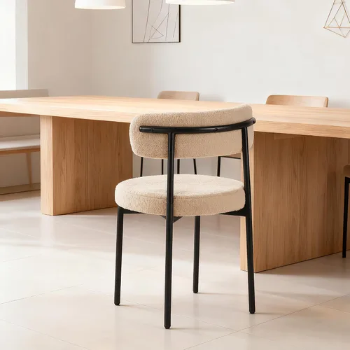 Vista 6 de Dining Chairs and Table & Chair Sets - 4 Piece Modern Kitchen Dining Chairs with Round Seat Cushions, Curved Back Design for Restaurants and Dining