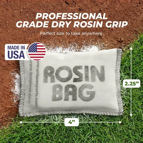Vista 4 de Hot Glove Bolsa de colofonia – Polvo de agarre de béisbol y sóftbol – Agarre profesional de mano seca para lanzadores y bateadores – colofonia