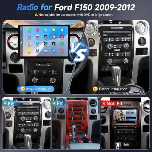Vista 2 de Naifay 8Core 4G+64G Android 13 Car Stereo para Ford F150 2009 2010 2011 2012 actualización de radio, 2K 13.1 pulgadas pantalla táctil para Ford