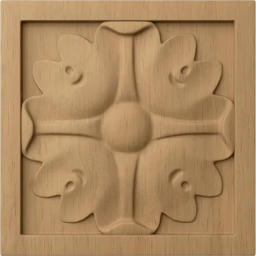 Vista 10 de Ekena Millwork ROS03X03X00EDAL Roseta cuadrada pequeña de Edimburgo, 3 pulgadas de ancho x 3 pulgadas de alto x 5/8 pulgadas de largo, aliso