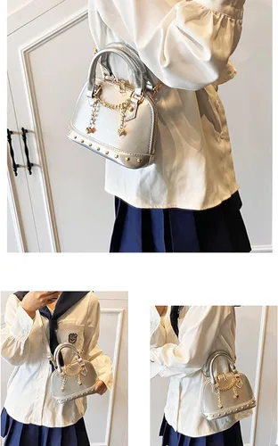 Vista 2 de Bolso tote para mujer, mochilas de cuero, bolso cruzado, bolso para boda, baile, fiestas, trabajo, viajes (estilo 517)