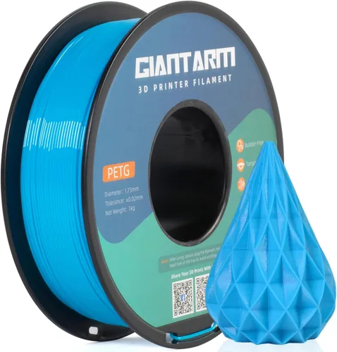 Vista 10 de GIANTARM Filamento PETG, precisión dimensional de 1.75 mm +/-0.02mm, carrete de 1 kg (2.2 libras), embalaje al vacío, para impresoras 3D, verde