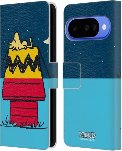 Vista 70 de Head Case Designs Officially Licensed Peanuts Charlie & Woodstock Nap Halfs and Laughs Leather Wallet Case Compatible with Google Pixel 8