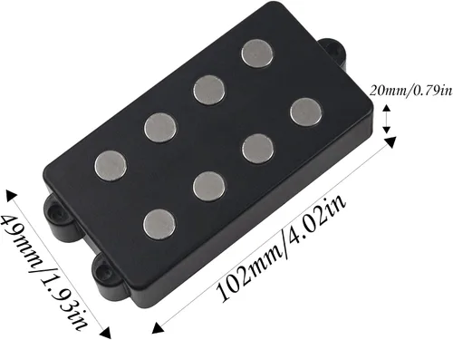 Vista 5 de Noiseless Good Balance - Pastilla de bajo de 4 cuerdas compatible con bajo (negro)