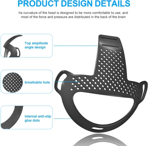 Vista 6 de VR Head Strap Pad for Quest 3 Headset Accessories, TPU Head Strap Cushion for Quest 3 Head Strap, Bracket for The Back of The Head Headstrap (Black)