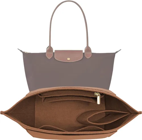 Vista 15 de LOUKAYCCI Organizador de fieltro para bolsa Longchamp Le Pliage (S, beige)
