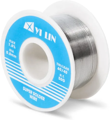 Vista 9 de YI LIN Alambre de soldadura de base de colofonia de plomo de estaño de soldadura 60/40 para soldadura eléctrica (0.024 in/1.76 oz)