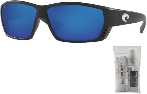 Vista 2 de Costa Tuna Alley 6S9009 - Lentes de sol rectangulares para hombre paquete con kit de cuidado de gafas de cortesía de diseñador iWear