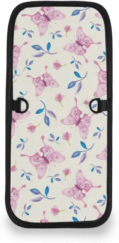 Vista 2 de NFMILI Cartera mágica con diseño de mariposas rosadas para el cuello, monedero con bloqueo RFID, cartera cruzada para teléfono celular, tarjetero