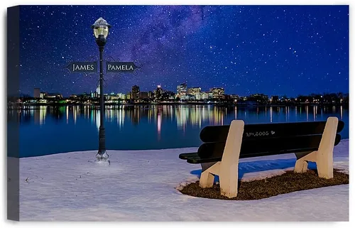Vista 94 de IPIC - Personalized Framed Canvas with Custom Street Sign in Boston Personalized Street Signs with Names, Custom Canvas Print, Boston Sunset