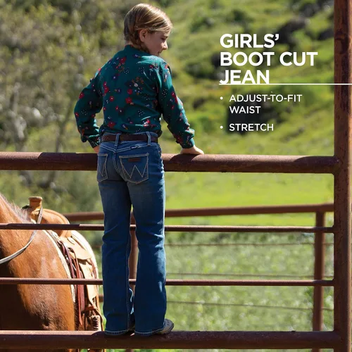 Vista 5 de Wrangler Girls' Stretch Boot Cut Jean