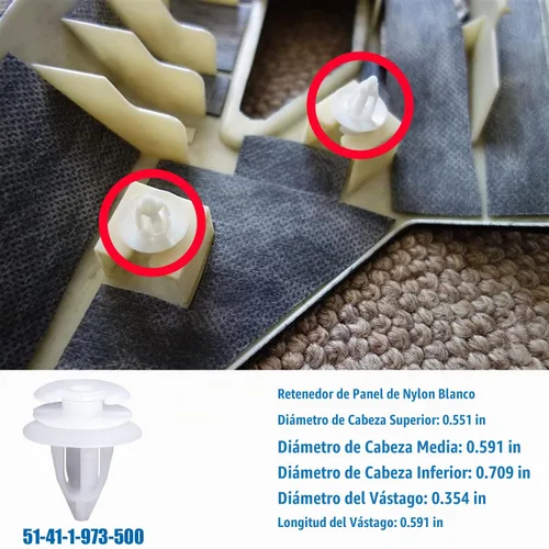 Vista 5 de 80pcs Interior Trim Insertar Ojal y Panel de Puerta Clips para BMW Serie 3 E46, E46 M3