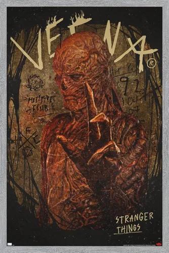 Vista 12 de Trends International Netflix Stranger Things: Season 4 - Póster de pared de Vecna, 14.725 x 22.375 pulgadas, versión enmarcada de madera de granero