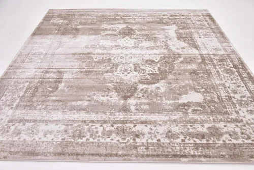 Vista 93 de Unique Loom Colección Sofia - Alfombra de área Salle Garnier (7' 1" x 10' Rectángulo, Borgoña/ Marfil)