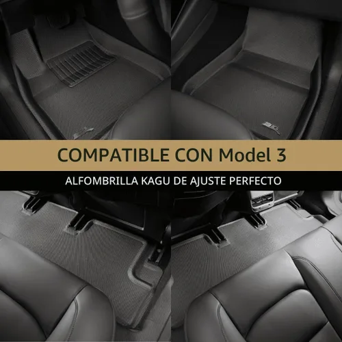 Vista 2 de 3D MAXpider Kagu - Alfombrilla de suelo compatible con Tesla Model 3 2020-2023