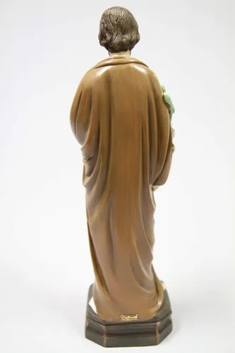 Vista 7 de Vittoria Collection Figura de escultura italiana de San José del Trabajador de 16 pulgadas, fabricada en Italia para interiores y exteriores