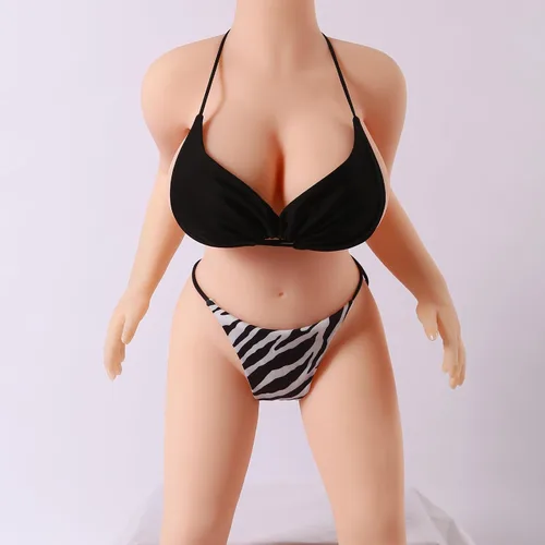 Vista 2 de Realistic Life - Muñeca sexual de tamaño completo con esqueleto integrado, masturbador masculino, juguete sexual realista con pecho grande, blanco