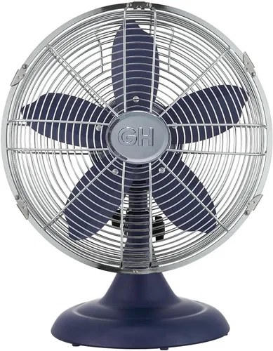 Vista 19 de Good Housekeeping 92604 Ventilador de escritorio de mesa de oficina de metal completo de 30,5 cm retro con oscilación amplia, 3 ajustes de velocidad
