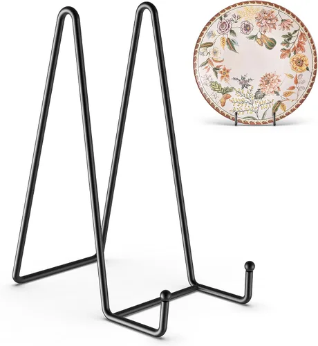 Vista 11 de HONGYUTAI Paquete de 3 soportes de placa de 3 pulgadas para exhibición de imágenes - Pequeño soporte de mesa, soportes decorativos de marco metálico