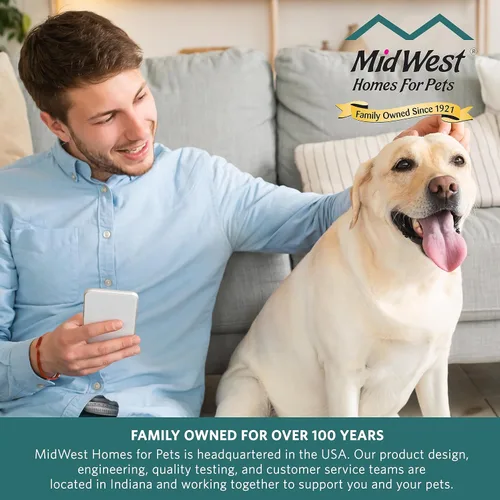 Vista 7 de Midwest Homes for Pets - Funda para jaula para perros XL con protector de tela de teflón, funda de privacidad de polialgodón que se adapta a