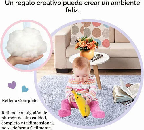 Vista 2 de zhidiloveyou Almohada de felpa de plátano rellena de plátano peluche lindo