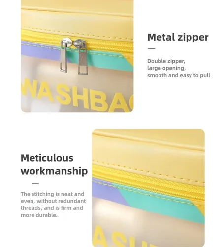Vista 2 de LEJN Neceser Bolsa de viaje Bolsa de maquillaje resistente al agua Bolsa de cosméticos Organizador de viaje Contenedor de tamaño completo Artículos