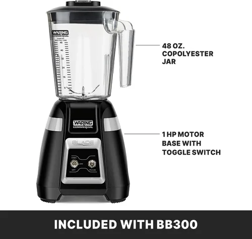 Vista 3 de Batidora Waring Blade con tarro de copoliéster de 48 oz y palanca y pulso 1.5 Horsepower Motor, 2-Speed Toggle Controls with Pulse, 48 oz