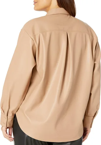 Vista 6 de The Drop Chaqueta larga de piel sintética Lisadnyc para mujer