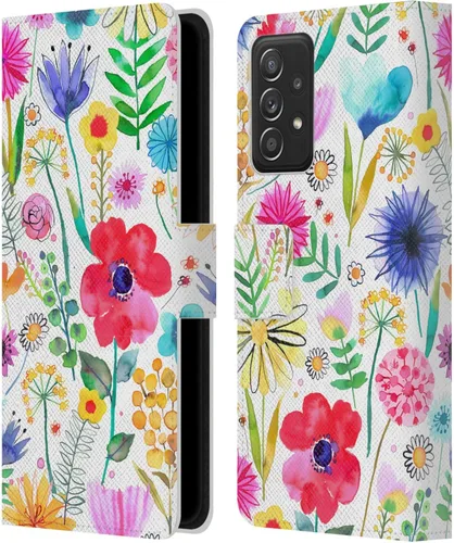 Vista 12 de Head Case Designs Officially Licensed Ninola Butterfly Nature Spring Floral Leather Wallet Case Compatible with Samsung Galaxy A53 5G (2022)