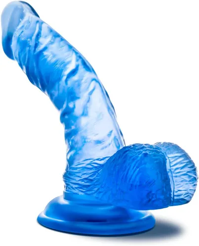 Vista 5 de Blush Novelties B Yours Sweet n' Hard 8 - Consolador curvo estimulante suave de 6 1/2 pulgadas, flexible, sin fragancia, sensación realista