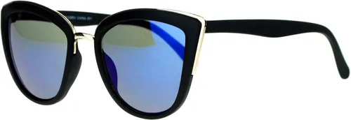 Vista 3 de SA106 gafas de sol de ojo de gato de gran tamaño espejo espejo de color para mujer