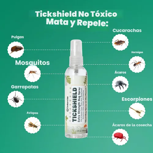 Vista 3 de Cedarcide Tickshield - Spray repelente de garrapatas y mosquitos extra fuerte