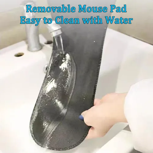Vista 6 de LL-COEUR Reposamuñecas de apoyo para mesa y silla, extensor de escritorio ergonómico, soporte multifuncional para mouse para computadora (negro)