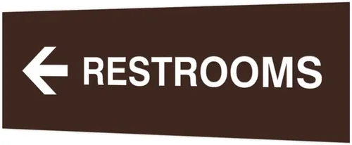 Vista 31 de Signs ByLITA Basic Restrooms - Letrero direccional para pared o puerta (negro), pequeño (paquete de 1)