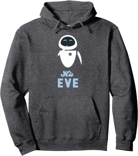 Vista 4 de Disney Pixar Wall-E San Valentín His Eve - Sudadera con capucha para parejas Negro