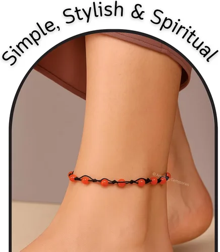 Vista 124 de Amazing Gemstone Crystal Anklet Ankle Bracelets for Women - Waterproof Beaded Healing Crystal Anklets, Plus Size Chakra Gemstone Bead Anklet