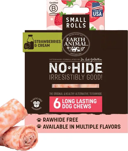 Vista 12 de Earth Animal No Hide - Masticables sin cuero para perros pequeños, sabor a tocino y queso de hamburguesa de la parrilla, libres de cuero crudo - 6