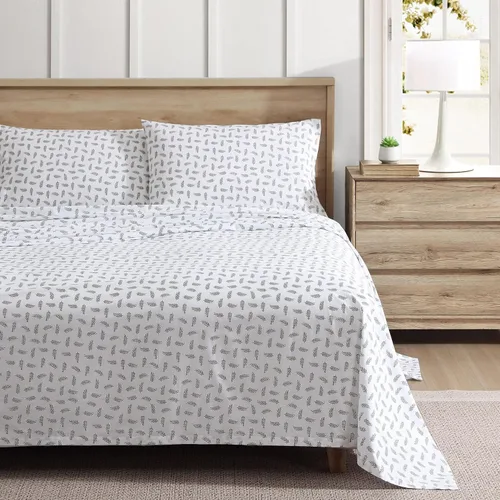Vista 13 de Eddie Bauer - Juego de sábanas individuales, sábanas de percal de algodón, frescas y frescas, ideales para dormitorio