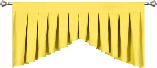 Vista 3 de Cenefas para Sala de Estar Amarillo Brillante Opacas con Bolsillo para Barra Cenefas para Ventanas, Paquete de 1 (Amarillo Brillante 39" An x 20" L)