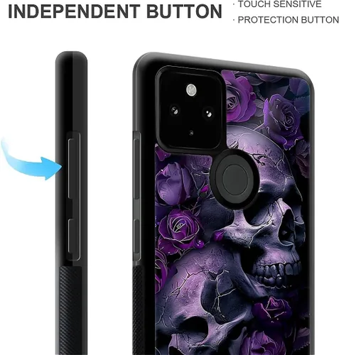 Vista 731 de Compatible con Google Pixel 4A 5G Mobile Case Creative Acrylic Panel trasero Silicona Protección Grip especialmente diseñado para Google Pixel 4A 5G