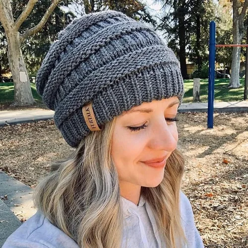 Vista 60 de FURTALK Gorros de invierno para mujer, con forro polar, gorro de punto holgado y cálido, gorro de esquí