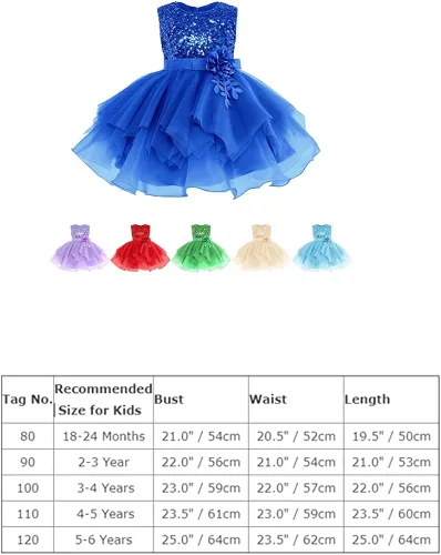 Vista 7 de Vestidos de niña de flores sin mangas de lentejuelas hinchado vestido de tul de la boda de la dama de honor del concurso bautismo cumpleaños vestido