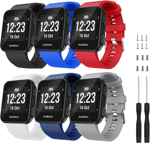 Vista 9 de GVFM banda compatible con Garmin Forerunner 35, silicona suave correa de repuesto para reloj inteligente Garmin Forerunner 35, se ajusta a muñeca