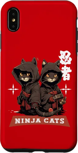 Vista 11 de iPhone 16 Kawaii Japanese Writing Samurai Ninja Cats Samurai Case