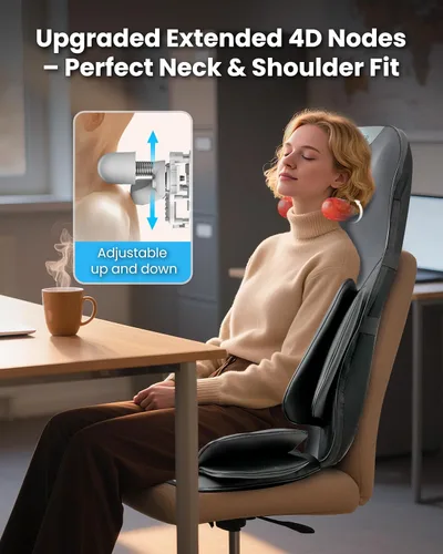 Vista 5 de COMFIER Shiatsu - Masajeador de cuello y espalda, almohadilla para silla