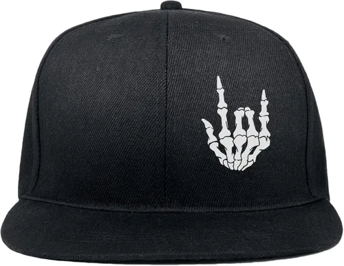 Vista 2 de Snapback Hats for Men Black Trucker Flat Bill Mens Fitted Colorado Classic Baseball Cap