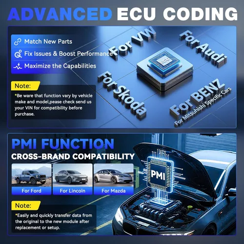 Vista 4 de VDIAGTOOL Herramienta de escaneo bidireccional VD70, herramienta de diagnóstico de escáner OBD2 con codificación ECU, más de 36 restablecimientos