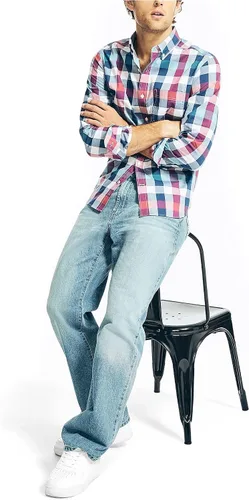 Vista 2 de Nautica Camisa de popelina a cuadros para hombre