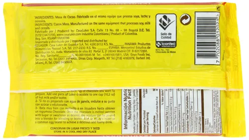 Vista 2 de Luker Chocolate (Amargo), 8.8 onzas