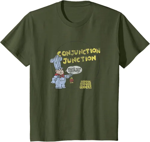 Vista 11 de Schoolhouse Rock Conjunction Junction Conductor Retro TV Camiseta Asfalto